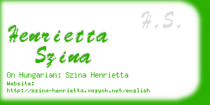 henrietta szina business card